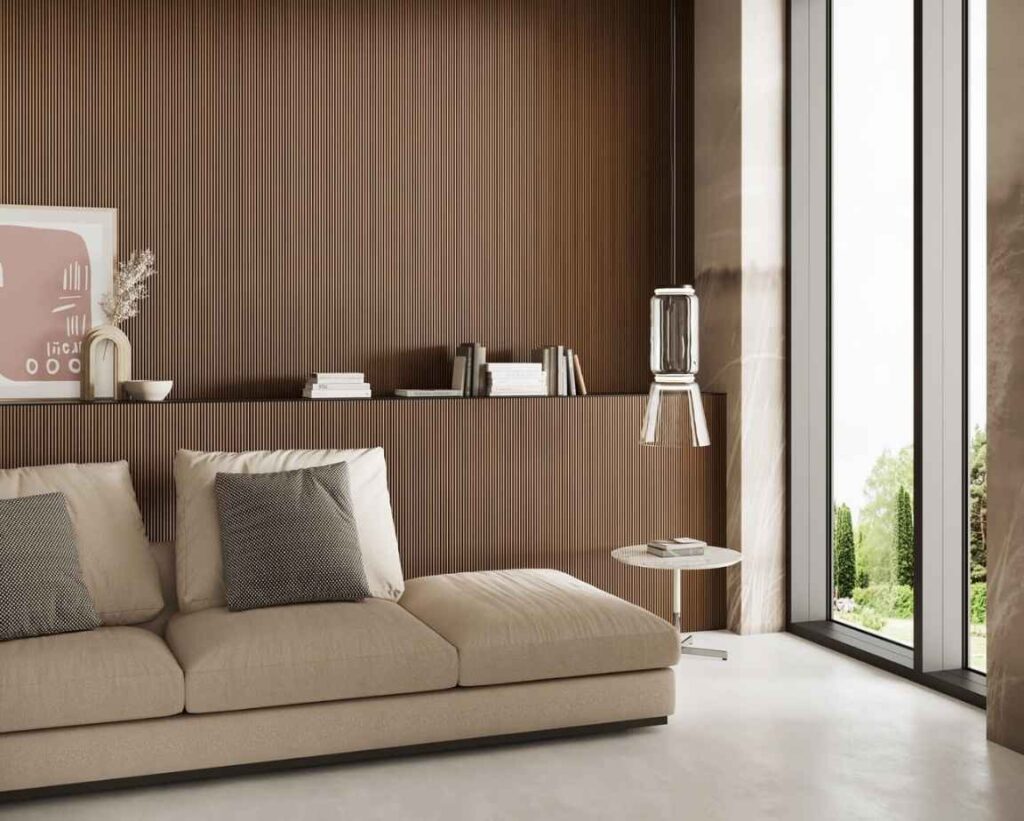 Boiserie VERTICAL Cannete Noce scuro 100 rivenditore Boiserie VERTICAL Cannete Noce scuro